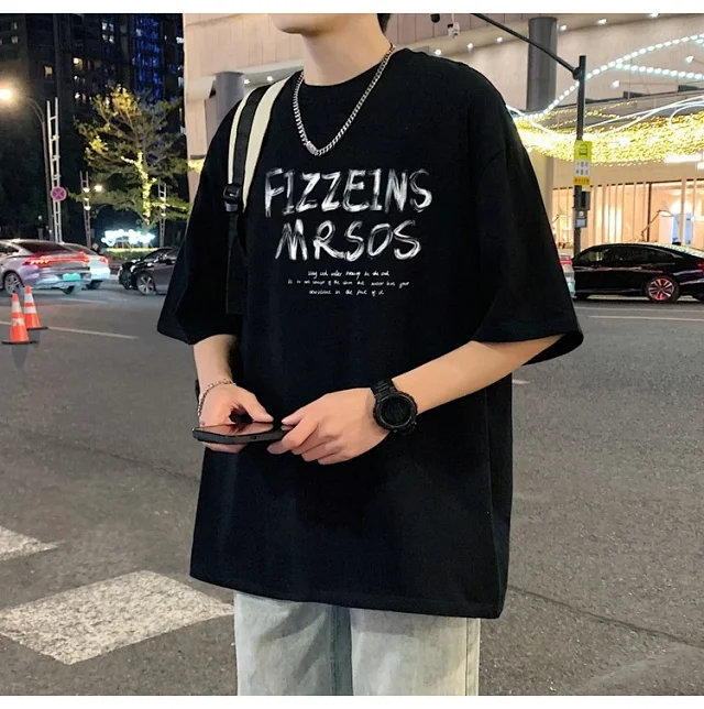 Men's 2025 Summer Cotton Loose T-Shirt Detail