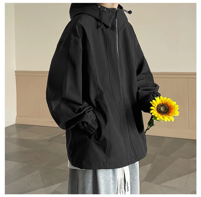 Men's American Retro Vibe Waterproof Jacket Detail