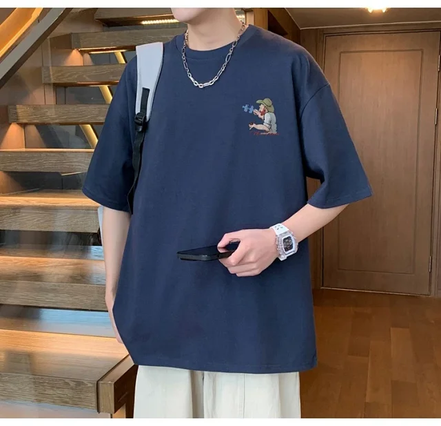 Men's American Street Heavyweight Cotton T-Shirt Detail