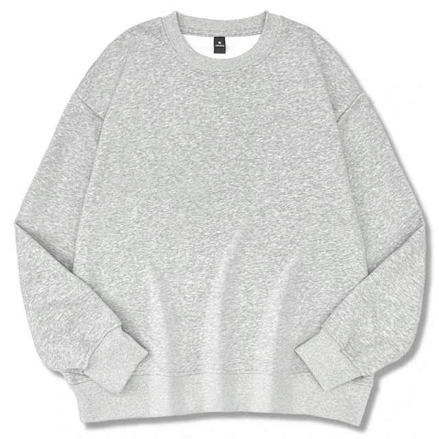 Hua Cotton Men's Casual Crew-Neck Sweatshirt Detail
