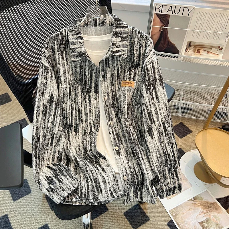 Men's Tie-Dye Oversized Long Sleeve Shirt