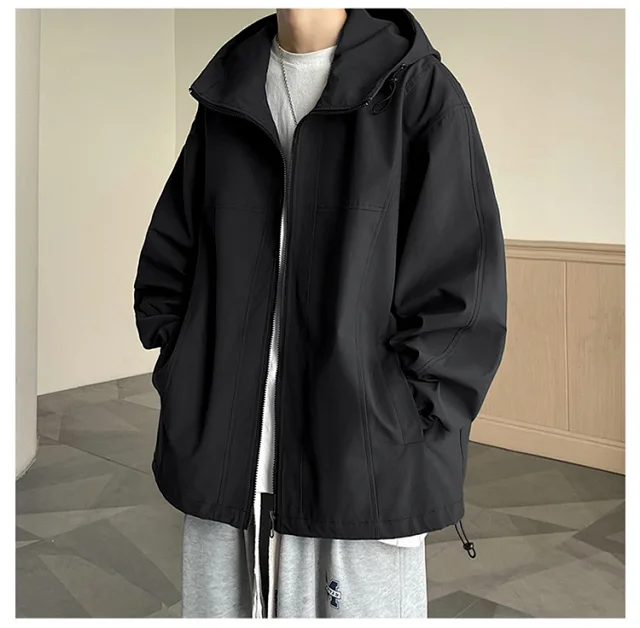 Men's American Retro Vibe Waterproof Jacket Detail