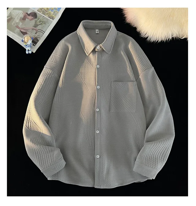 Japanese-Style Vintage Men's Corduroy Shirt Detail
