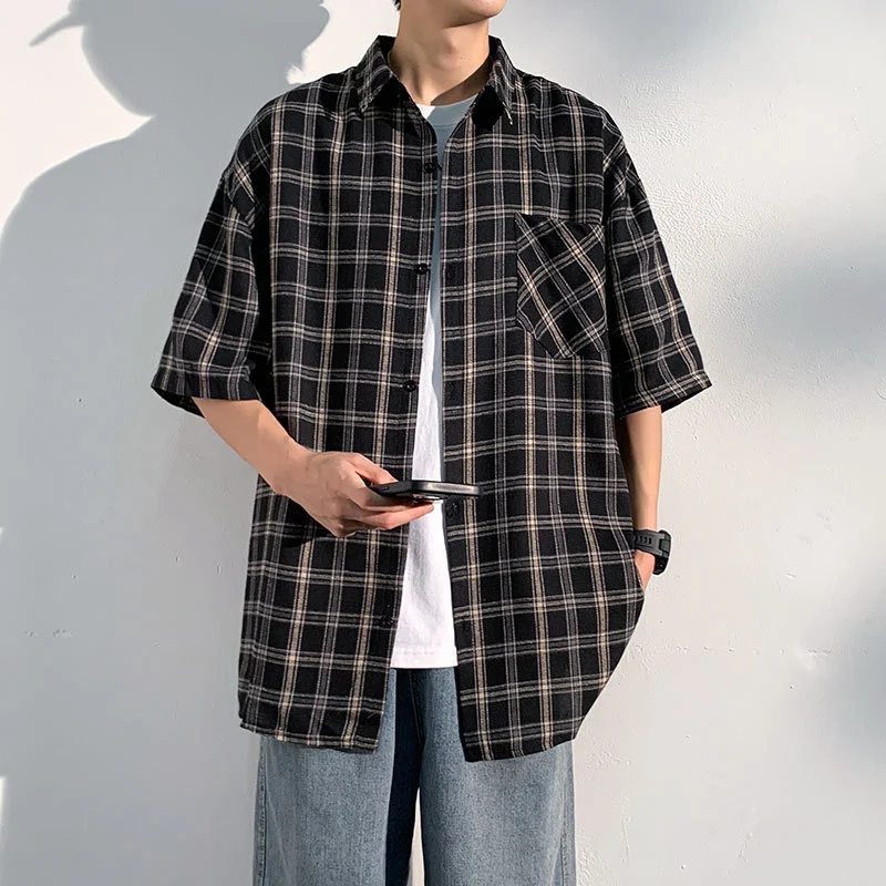 Men's 2025 New Plaid Short Sleeve Shirt