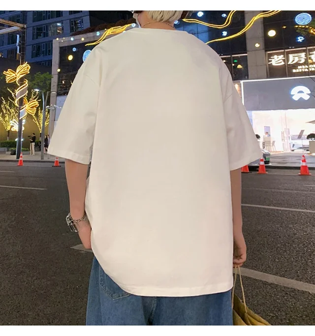 INS Men's Oversized Heavyweight Cotton Tee Detail