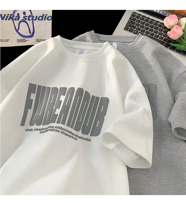 Men's Oversized Heavyweight Foam Print Tee Detail