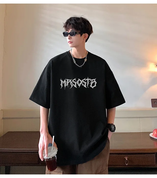 Oversized Retro Heavyweight Cotton Men's Tee Detail