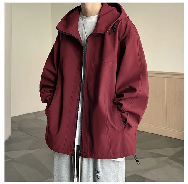 Men's American Retro Vibe Waterproof Jacket Detail
