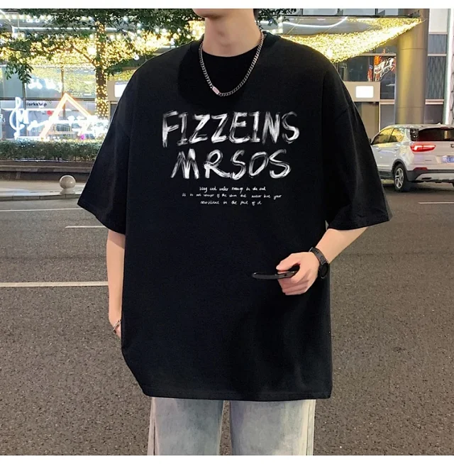 Men's 2025 Summer Cotton Loose T-Shirt Detail