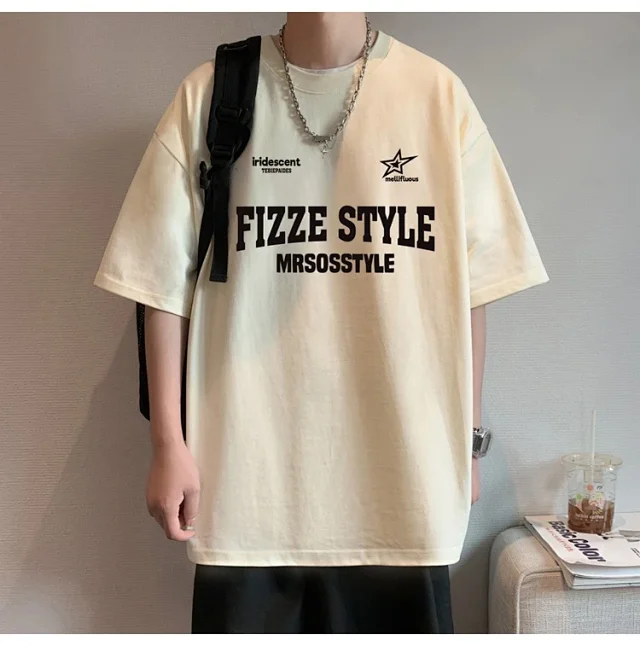 Summer 2025 Men's Cotton Oversized T-shirt Detail
