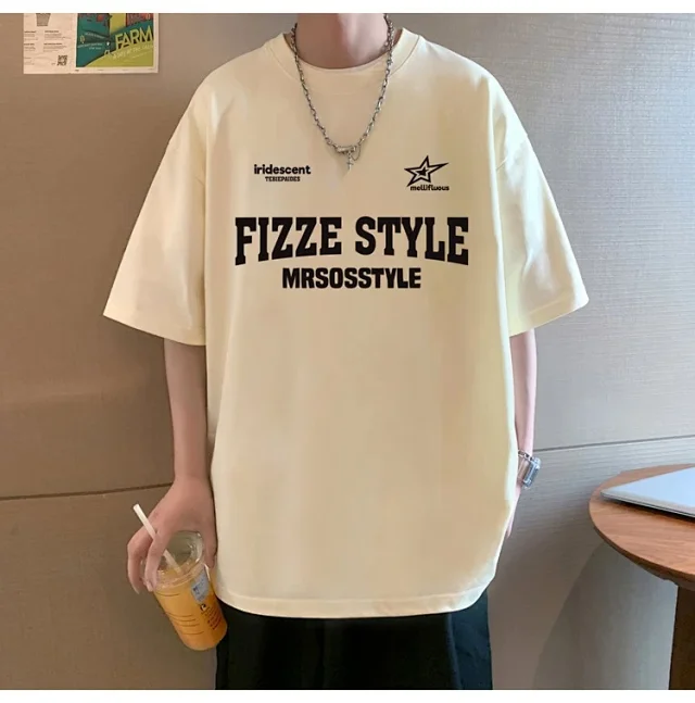 Summer 2025 Men's Cotton Oversized T-shirt Detail