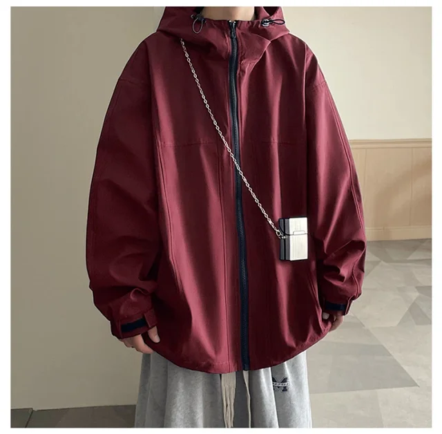 Men's American Retro Vibe Waterproof Jacket Detail