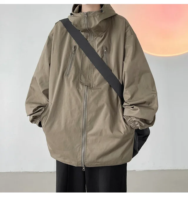 Black Warrior Men's Hooded Utility Jacket Detail