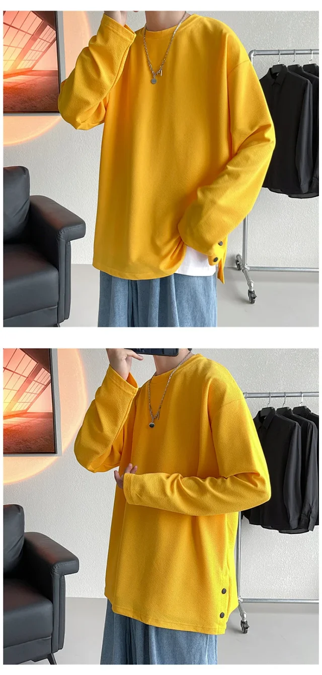 Men's HK Style Button-Down Long-Sleeve Tee Detail