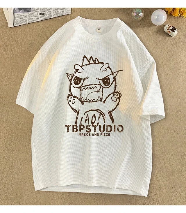 Men's Short Sleeve Dino Waffle Tee Detail
