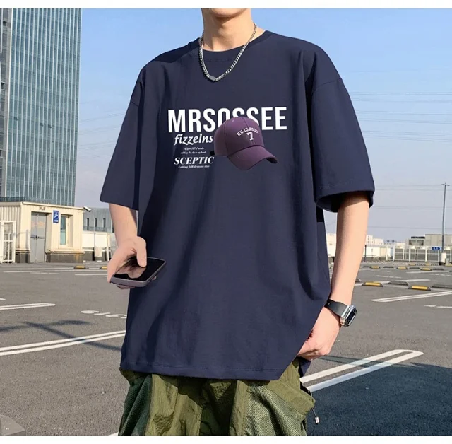 Men's Heavyweight Cotton Summer Tee Loose Detail