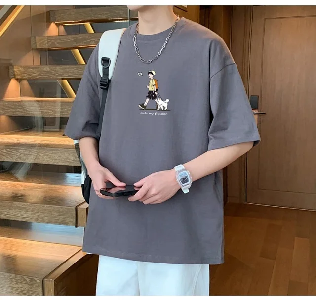 Men's Big Size Cotton Summer T-Shirt Detail