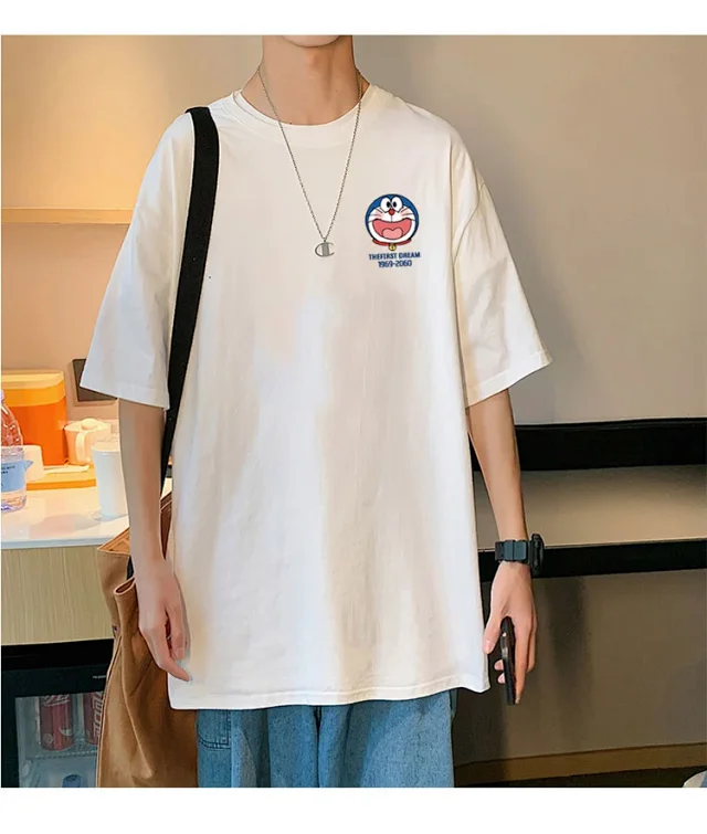 Vintage Doraemon Men's Summer Tee Detail
