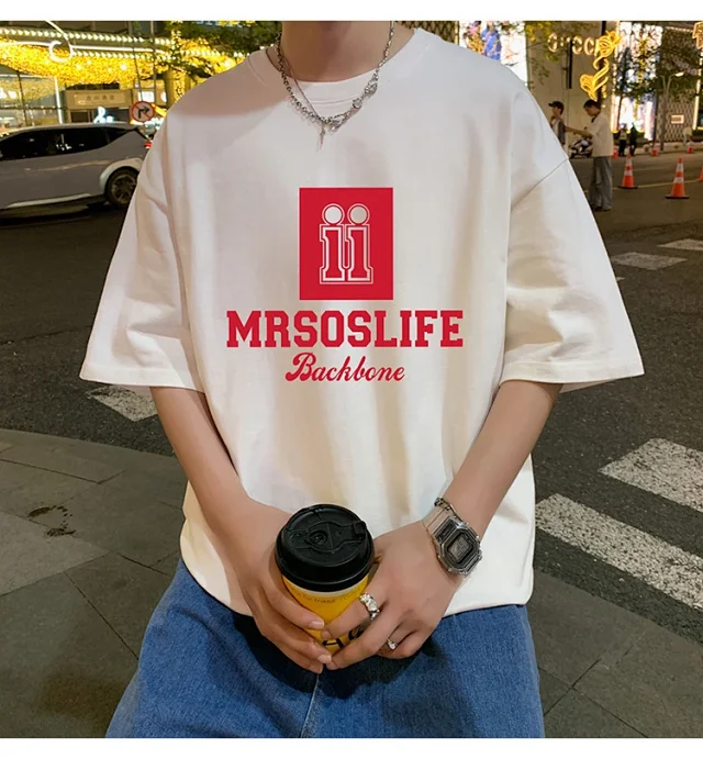 Men's Heavyweight Cotton Oversized T-Shirt Detail