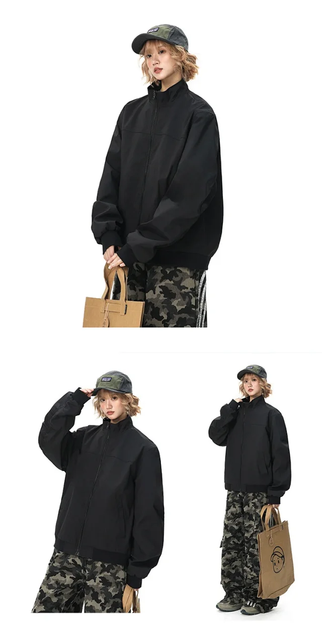 Men's Retro American Bomber Jacket Detail