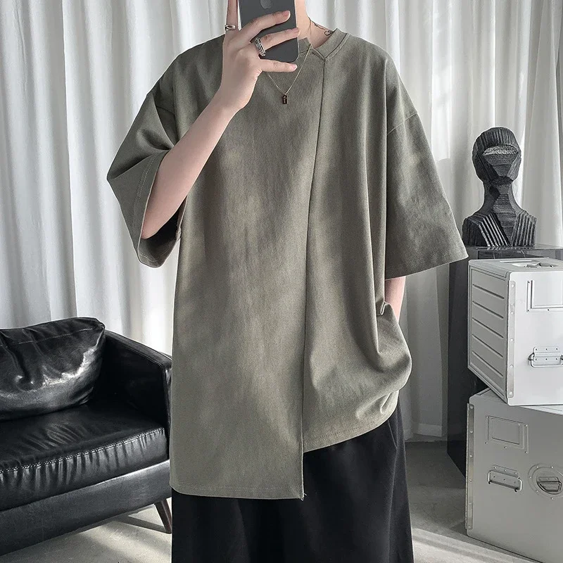 Men's Trendy Solid Half Sleeve Tee