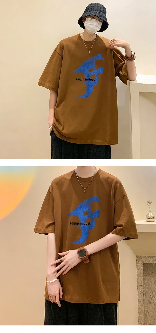 Men's Loose Graphic Print T-Shirt Detail