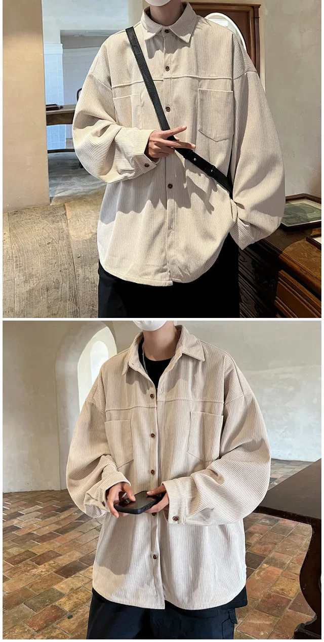 Men's Corduroy Vintage Shirt Detail