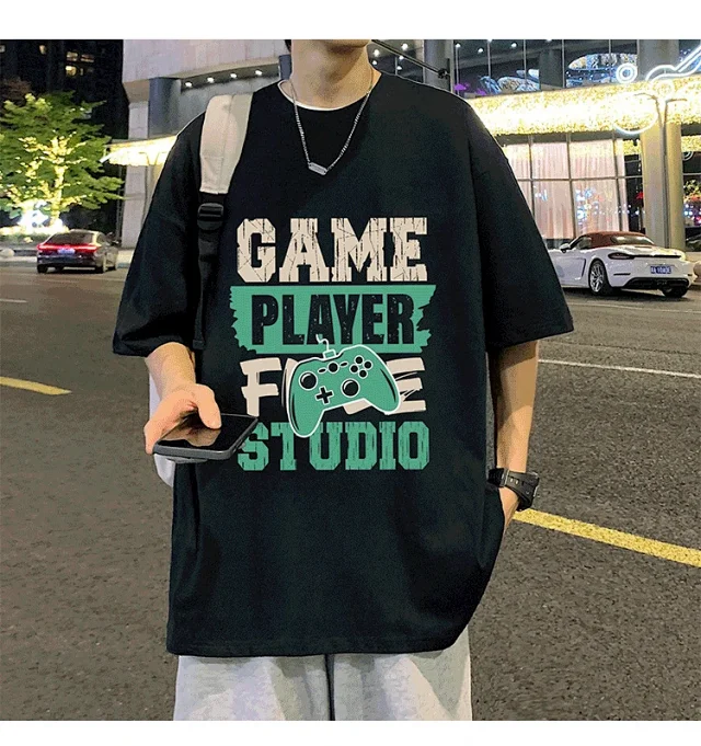 American Street Men's Cotton T-Shirt 220gsm Detail