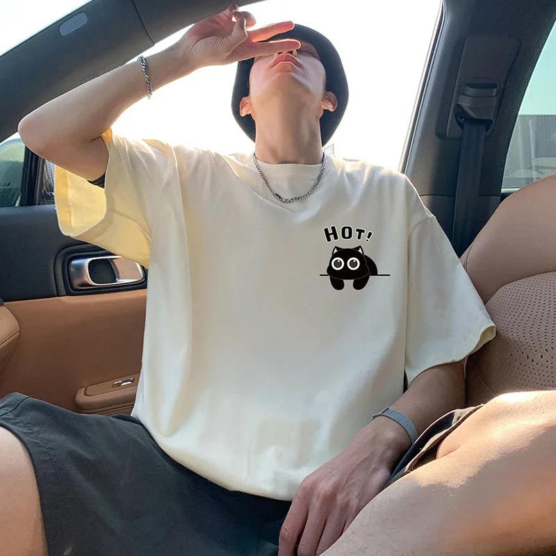 Men's Heavyweight Cotton T-Shirt 2025 Loose