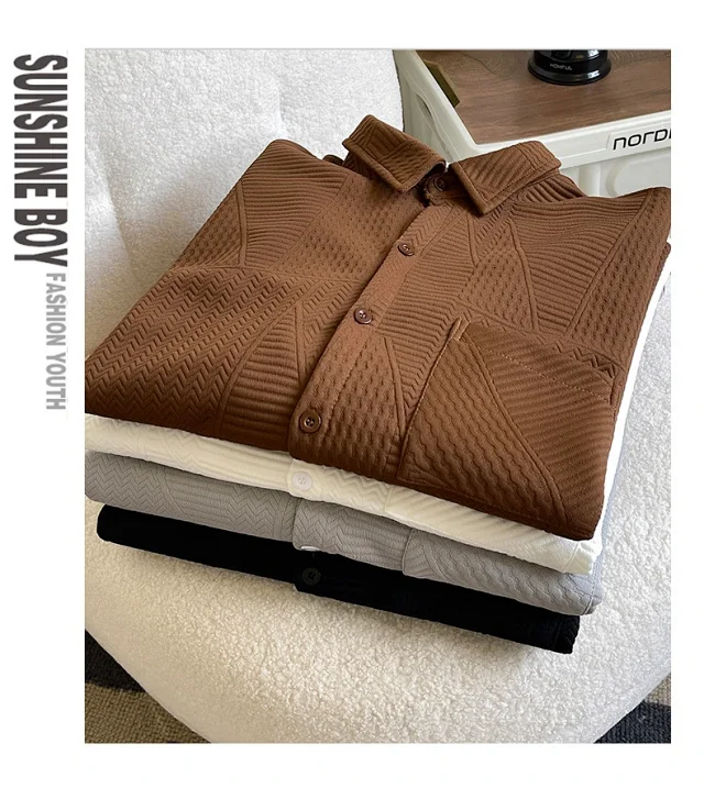 Japanese-Style Vintage Men's Corduroy Shirt Detail