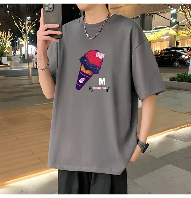 Men's Heavyweight Cotton Round Neck Tee Detail