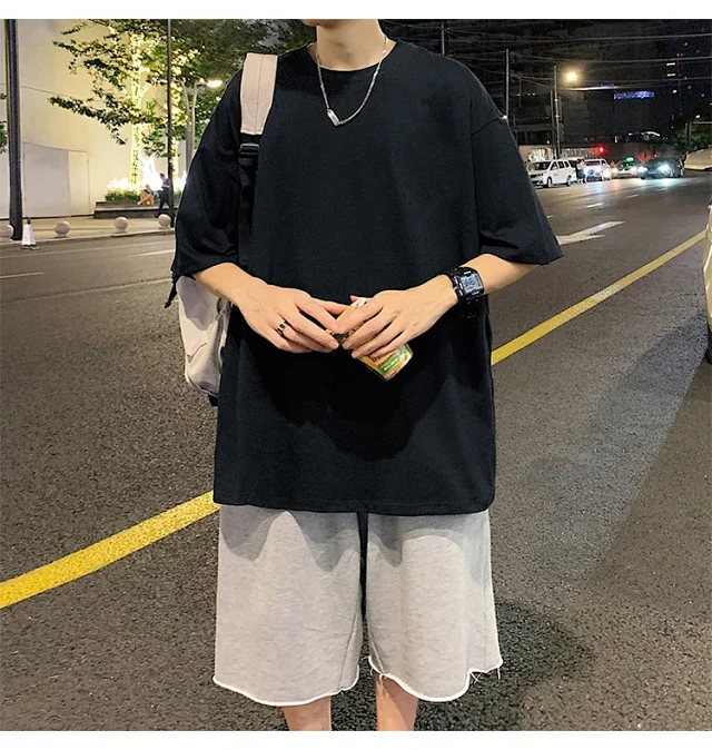 Men's Summer Oversized Heavyweight Cotton T-Shirt Detail