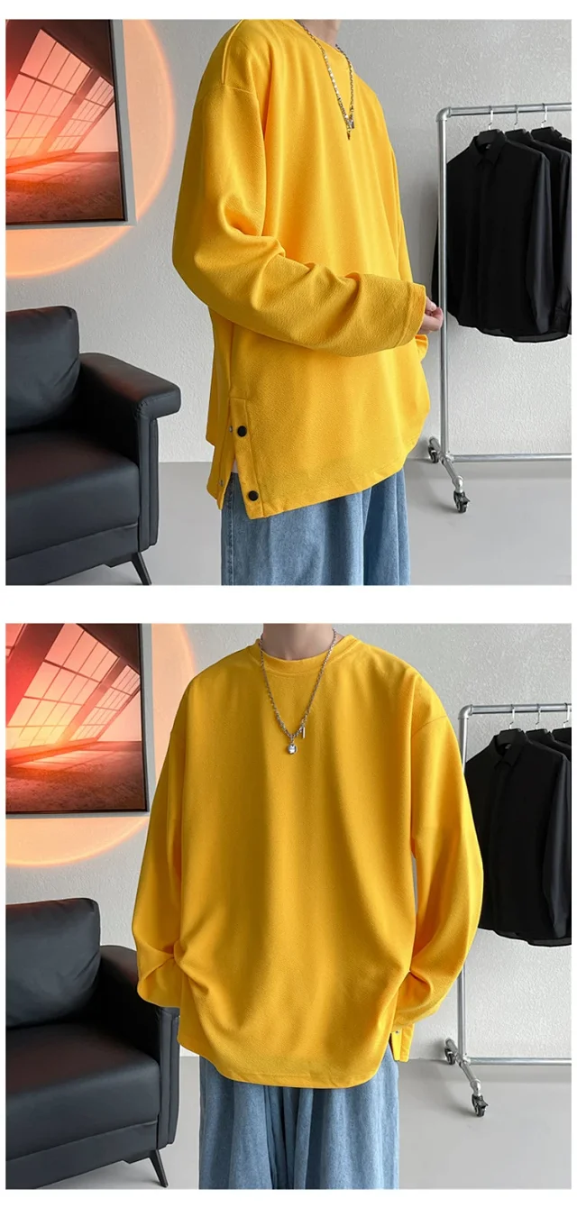 Men's HK Style Button-Down Long-Sleeve Tee Detail
