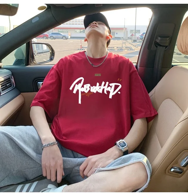 Men's Summer Graphic Oversize Cotton Tee Detail