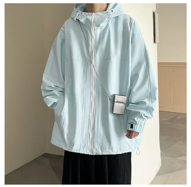 Men's American Retro Vibe Waterproof Jacket Detail