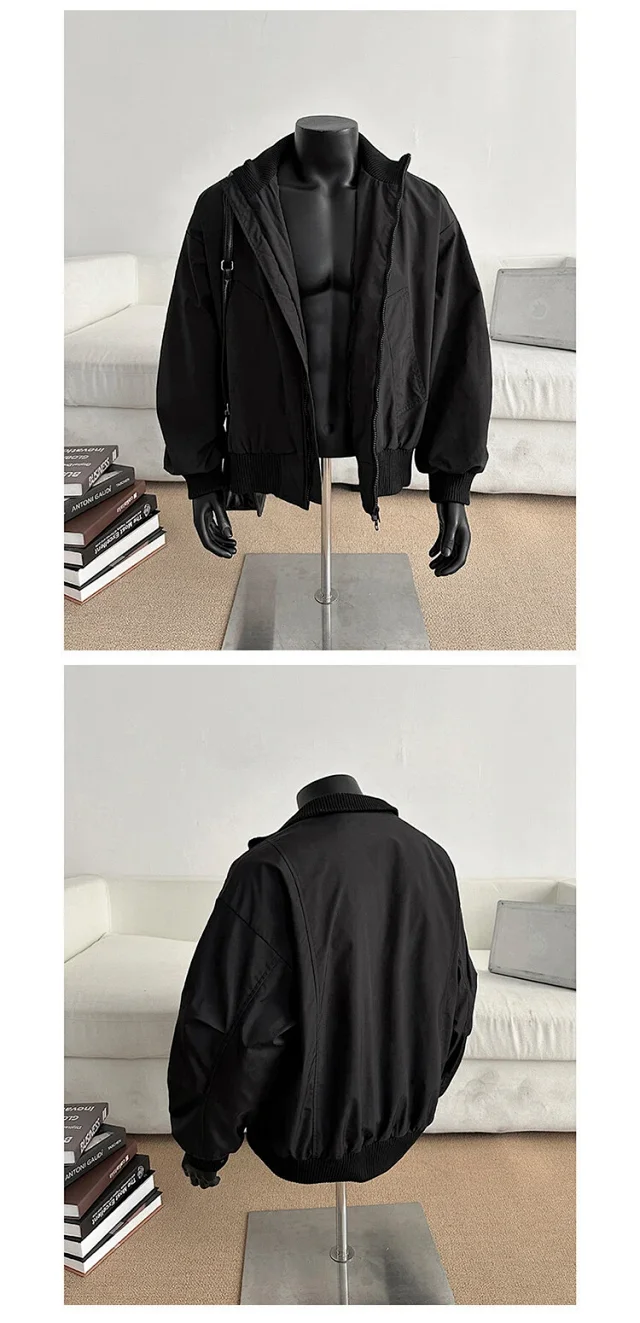 Men's Vintage Cropped Bomber Jacket Detail