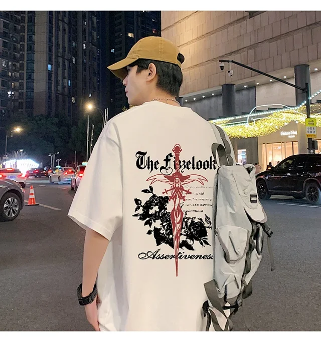 Men's Heavyweight Cotton Thick Short-Sleeve Tee Detail