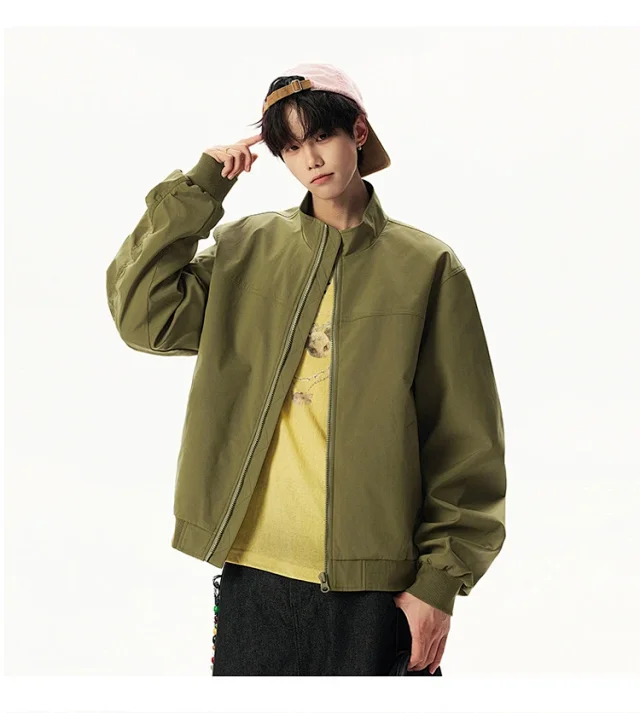 Men's Retro American Bomber Jacket Detail