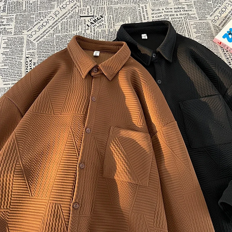 Japanese-Style Vintage Men's Corduroy Shirt