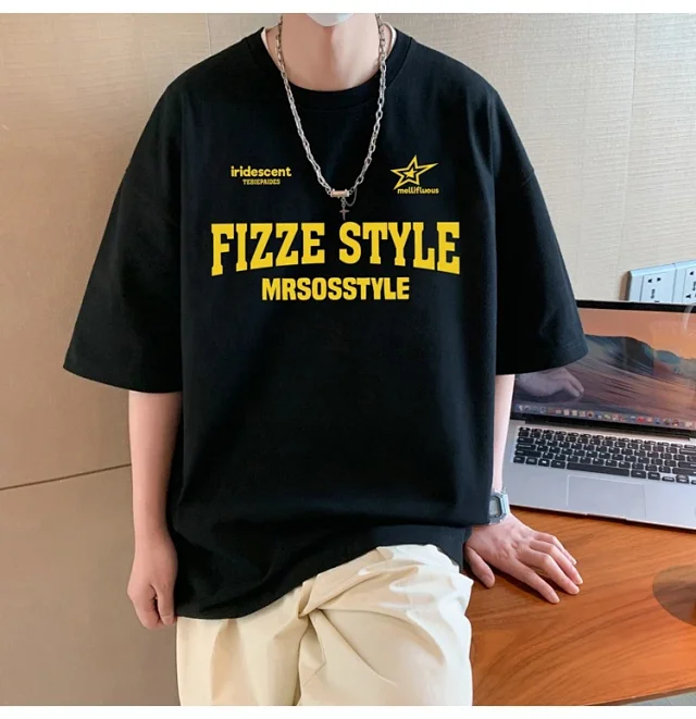 Summer 2025 Men's Cotton Oversized T-shirt Detail