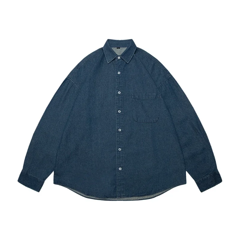 Spring Men's Vintage Oversized Denim Shirt