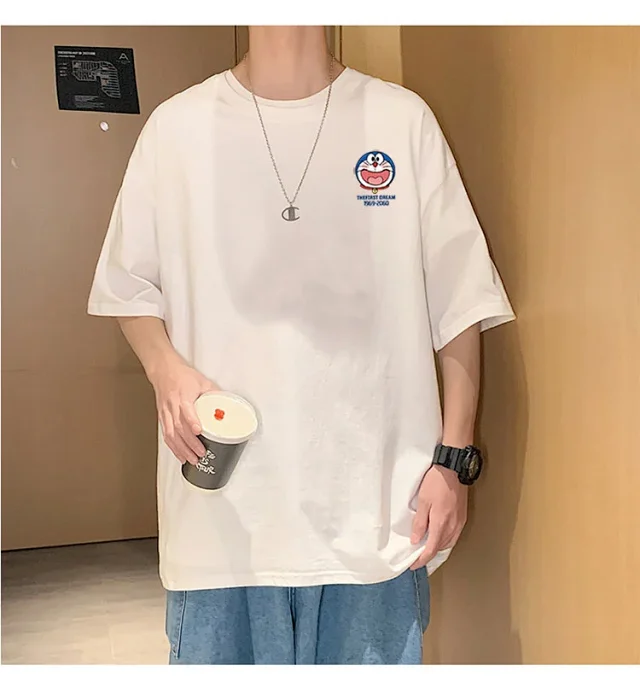 Vintage Doraemon Men's Summer Tee Detail