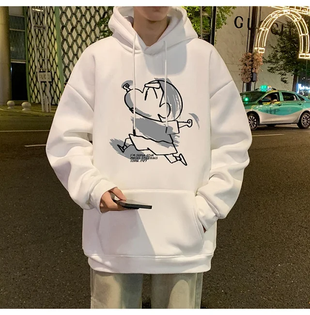 Men's Cotton Hoodie Cartoon Youth Loose Detail