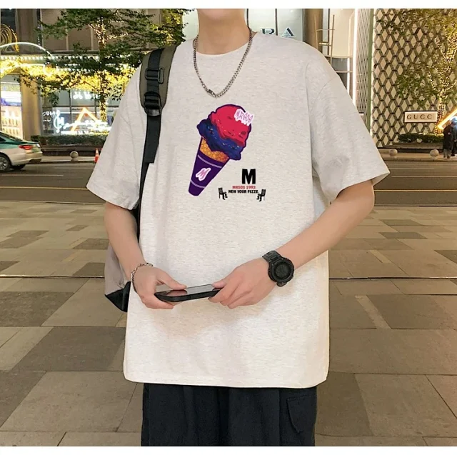 Men's Heavyweight Cotton Round Neck Tee Detail
