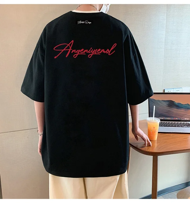 Men's Heavyweight Cotton Foam Print Tee Detail
