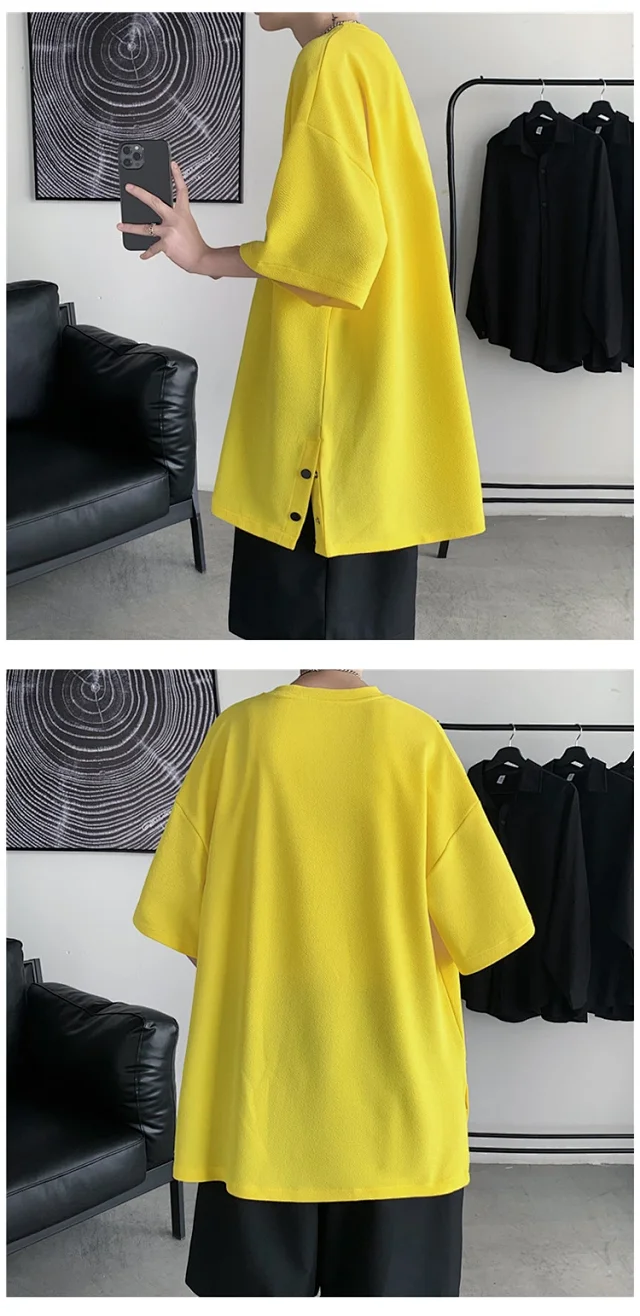 Men's 2025 Oversized Summer T - Shirt (Ins Hong Kong Style) Detail