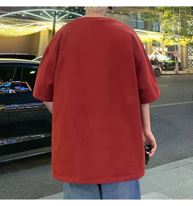 INS Men's Oversized Heavyweight Cotton Tee Detail