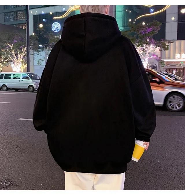 Men's Hip Hop Oversized Zip Hoodie Detail