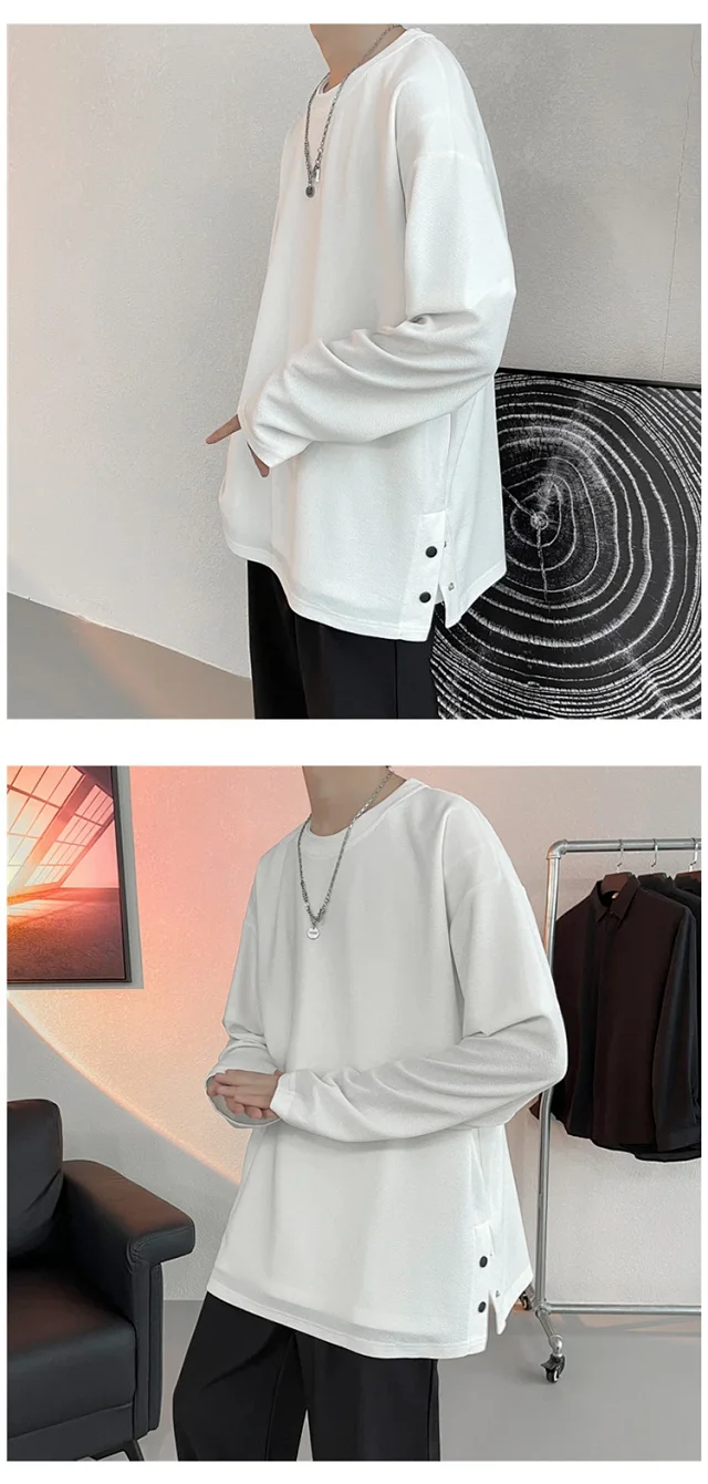 Men's HK Style Button-Down Long-Sleeve Tee Detail