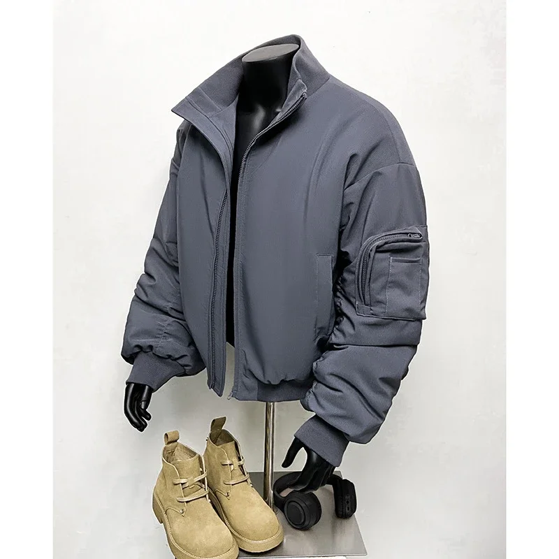 CleanFit Men's Short Stand-Collar Bomber
